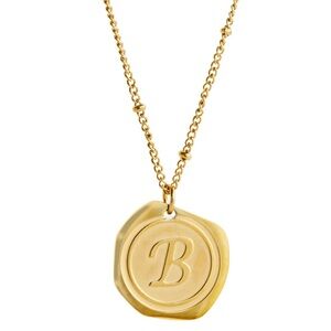 SAVVY CIE 18K Gold Plated Initial Necklace